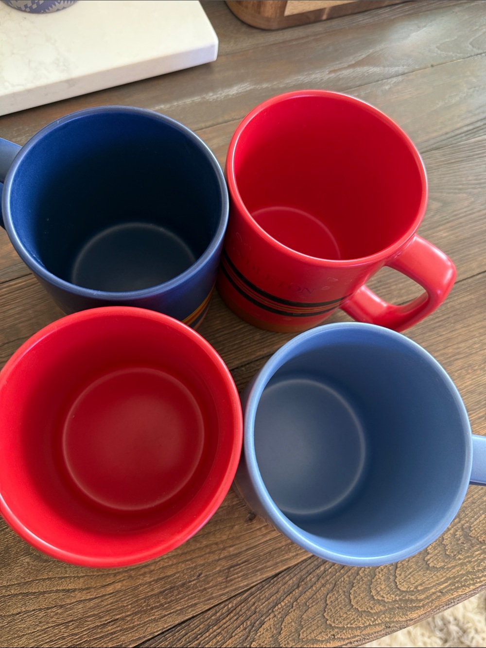 Pendleton Red and Blue Ceramic Mug Set